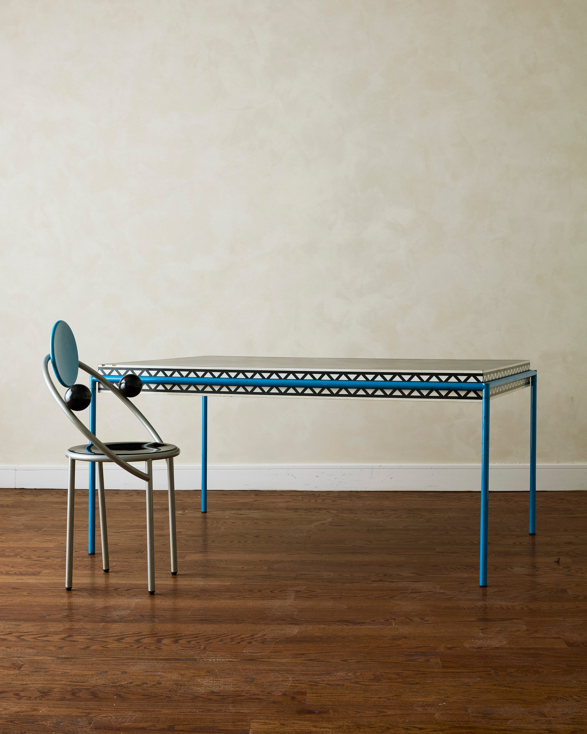 ‘Burgundy’ Writing Dining Table & First Chair by Michele De Lucchi