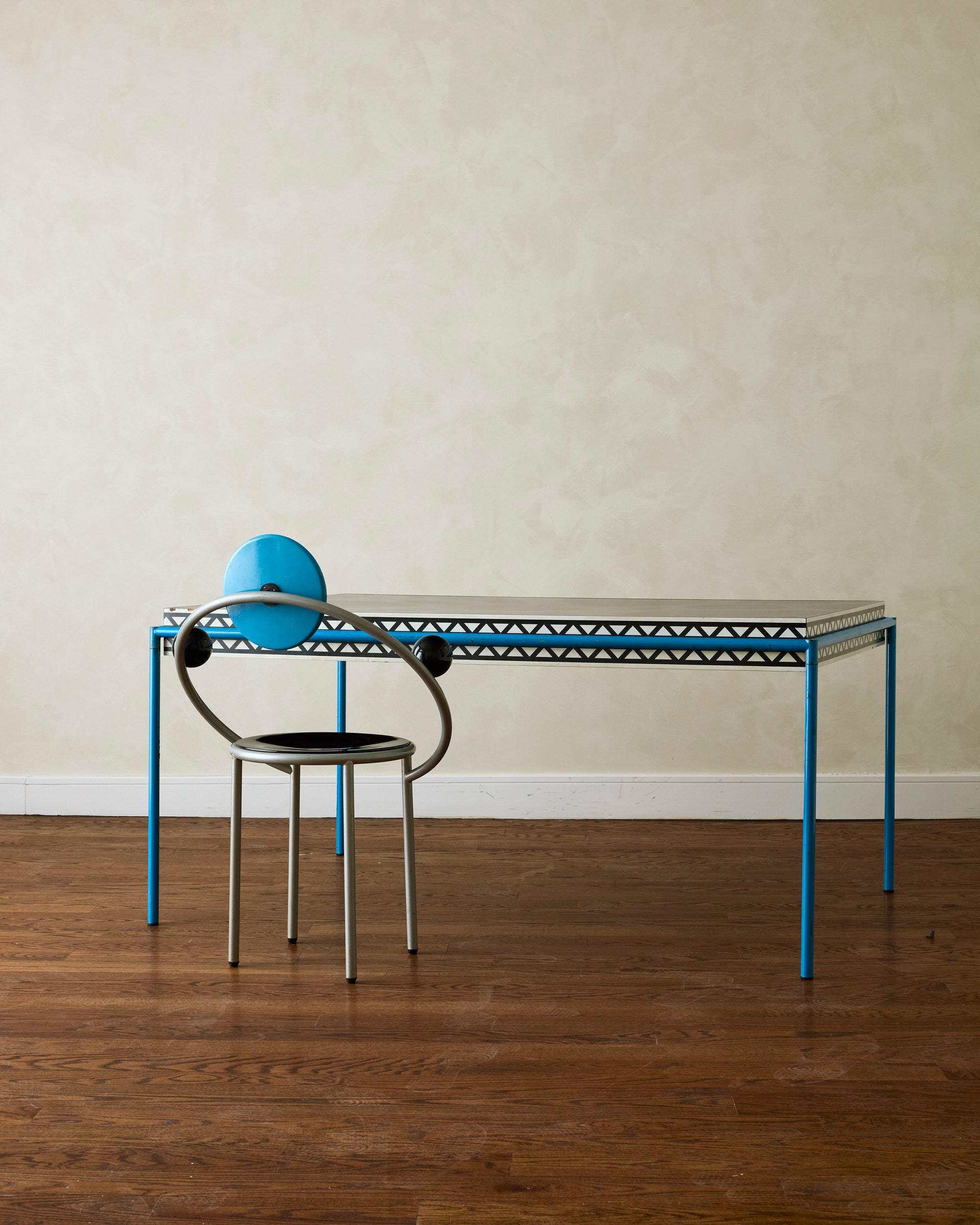 ‘Burgundy’ Writing Dining Table & First Chair by Michele De Lucchi