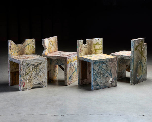 Automatic Writing Chairs I-IV by Lionel Jadot