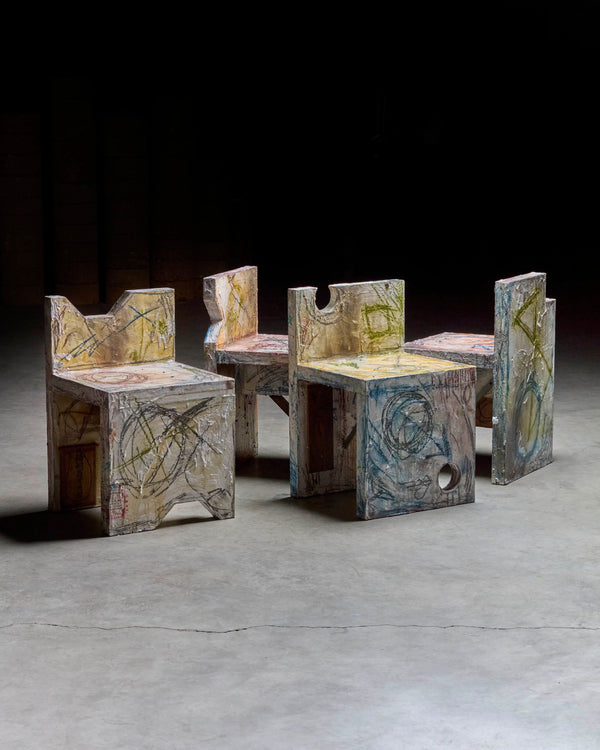Automatic Writing Chairs I-IV by Lionel Jadot