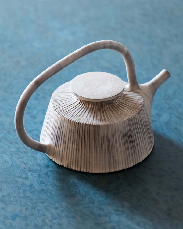 Modernist Ceramic Pleated Teapot