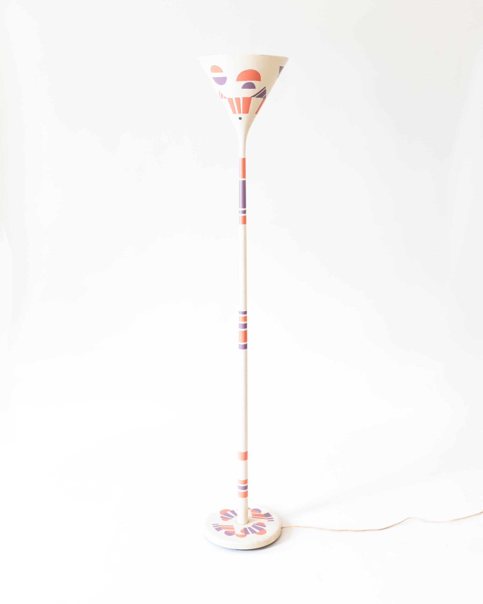 Midcentury Modern Painted Torchiere Floor Lamp
