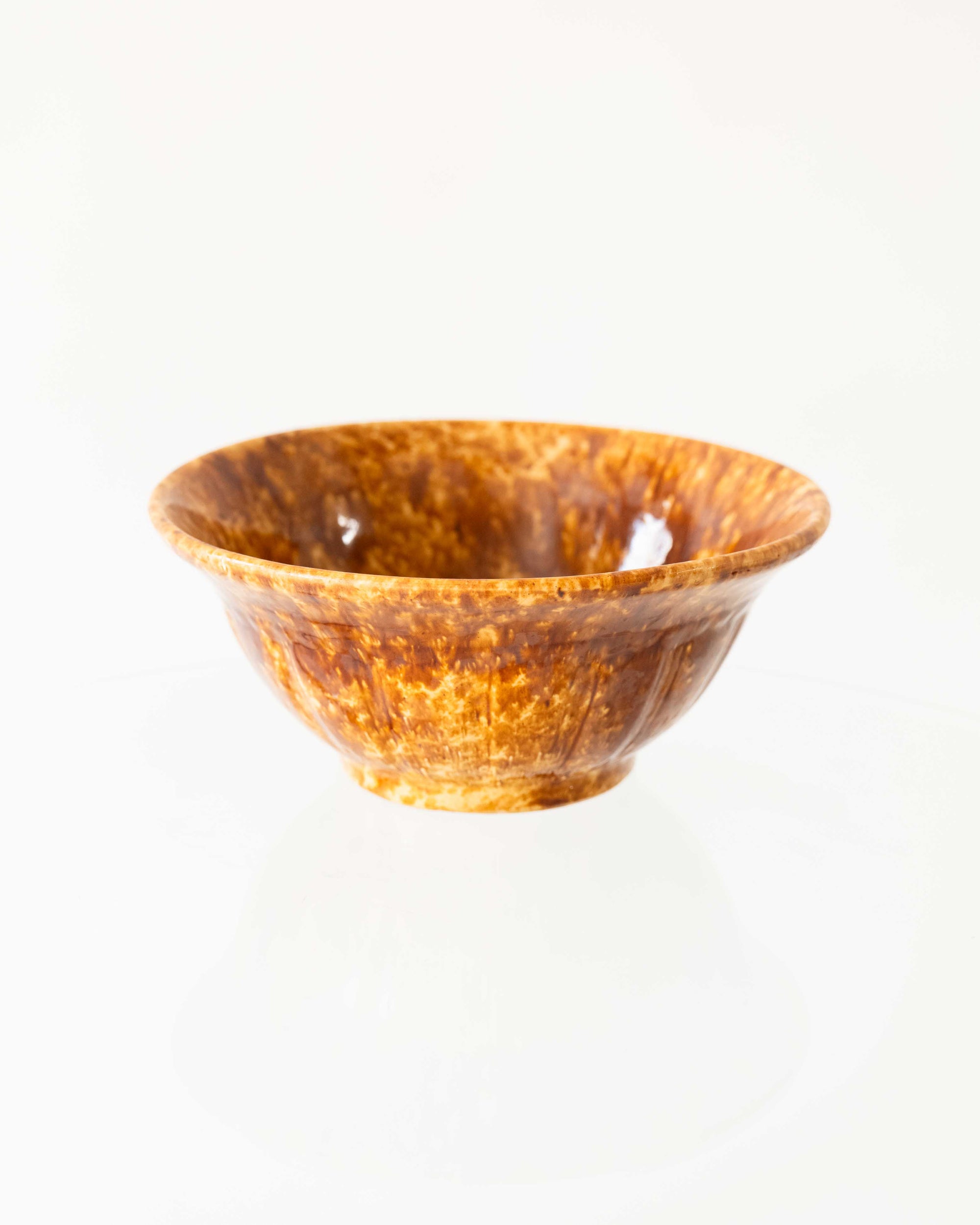 19th-century Rockingham ceramic bowl