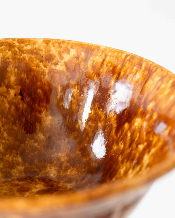 19th-century Rockingham ceramic bowl