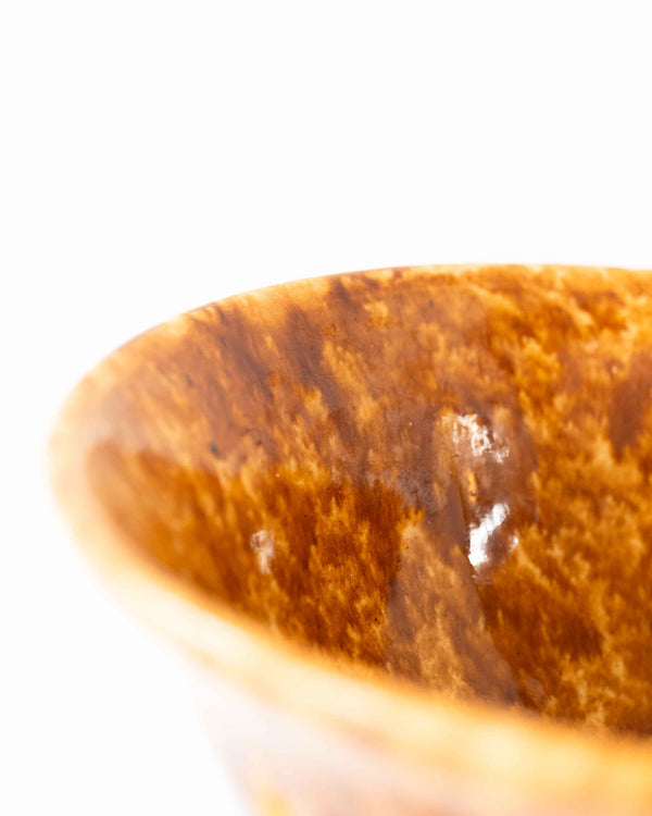 19th-century Rockingham ceramic bowl