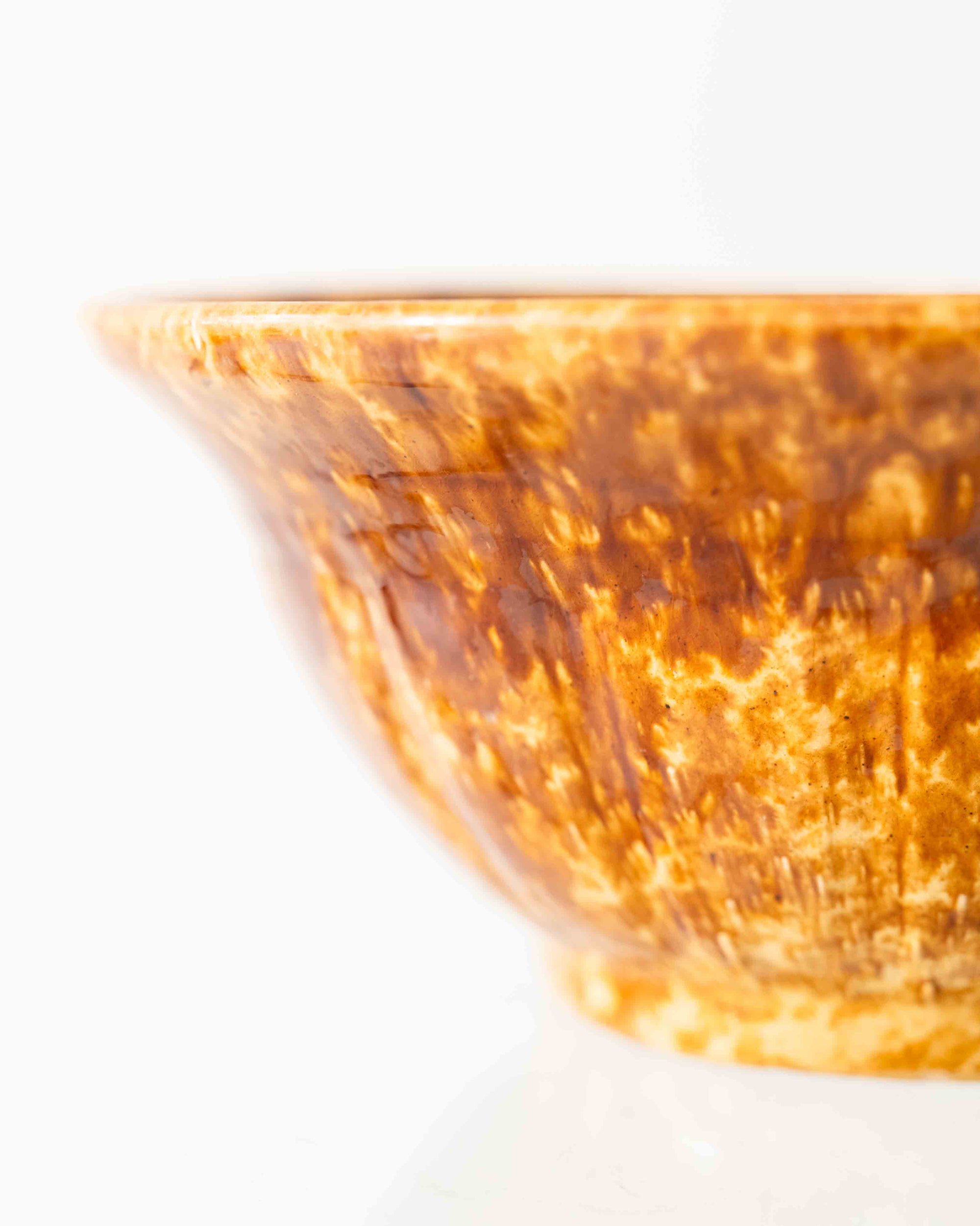 19th-century Rockingham ceramic bowl