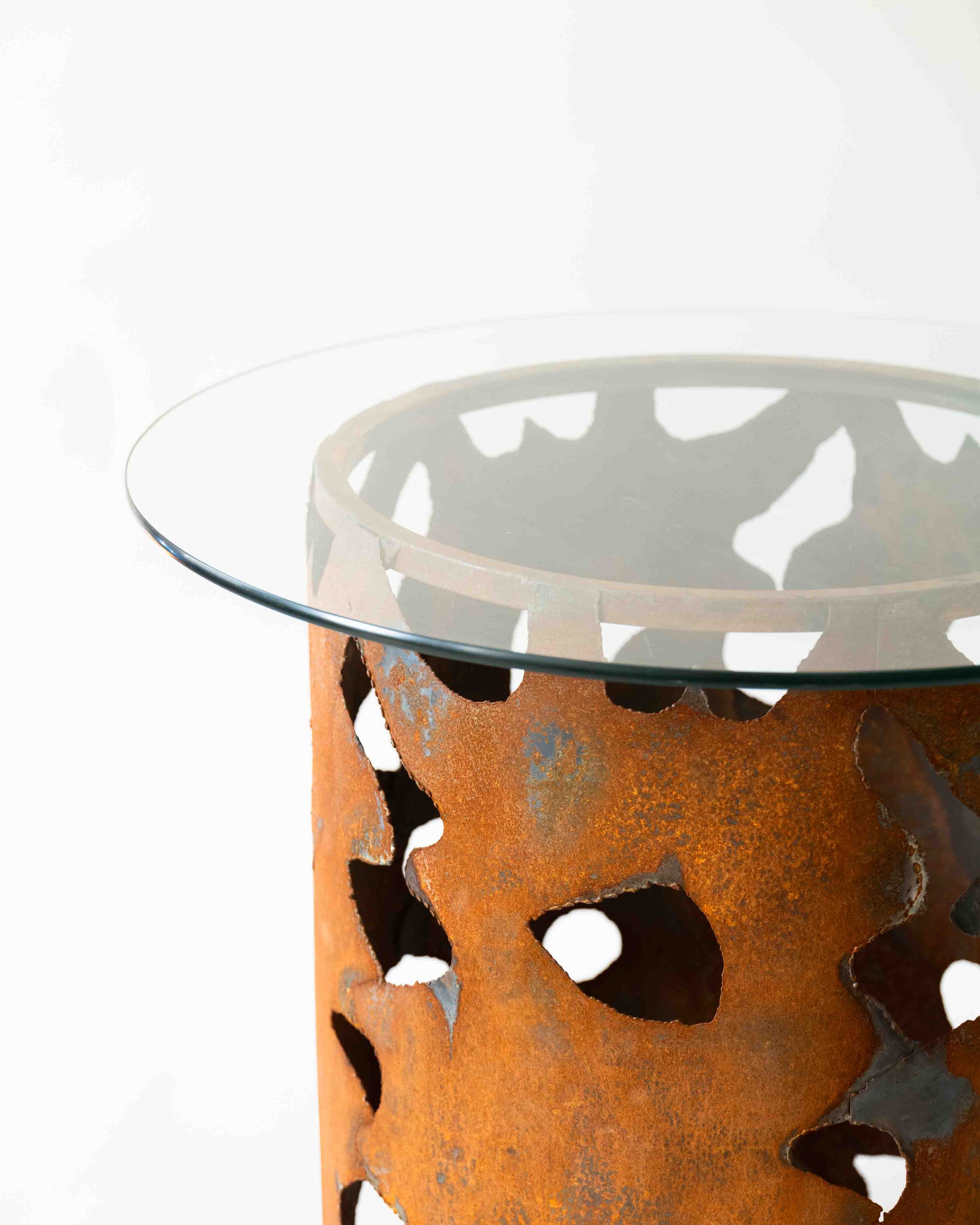 Brutalist Sculptural Side Table