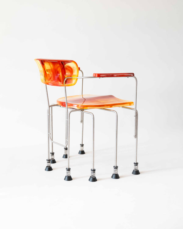 A Pair of Eight Legged Broadway Chairs by Gaetano Pesce for Bernini