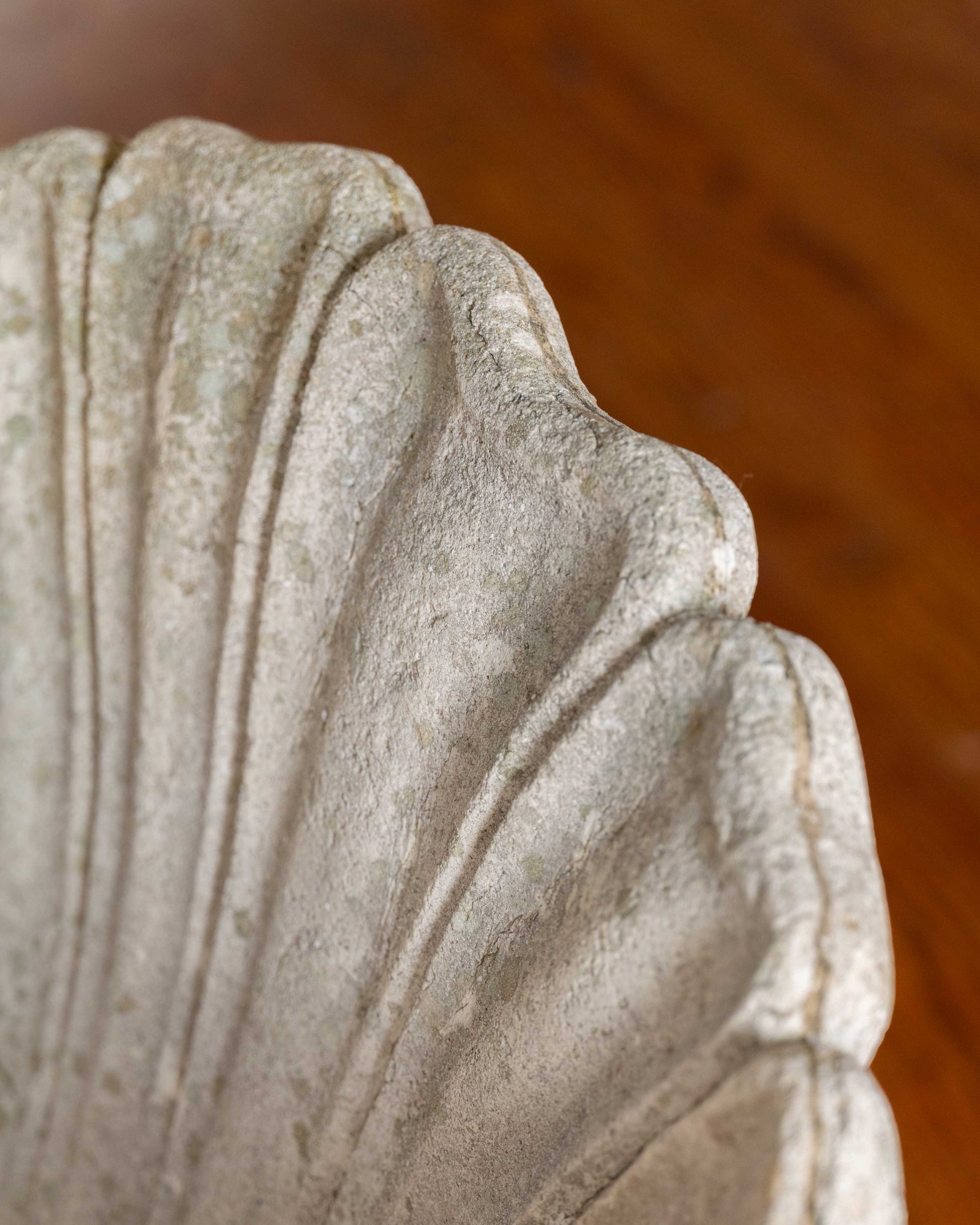 1940s Hollow Cast Stone Clamshell Chair