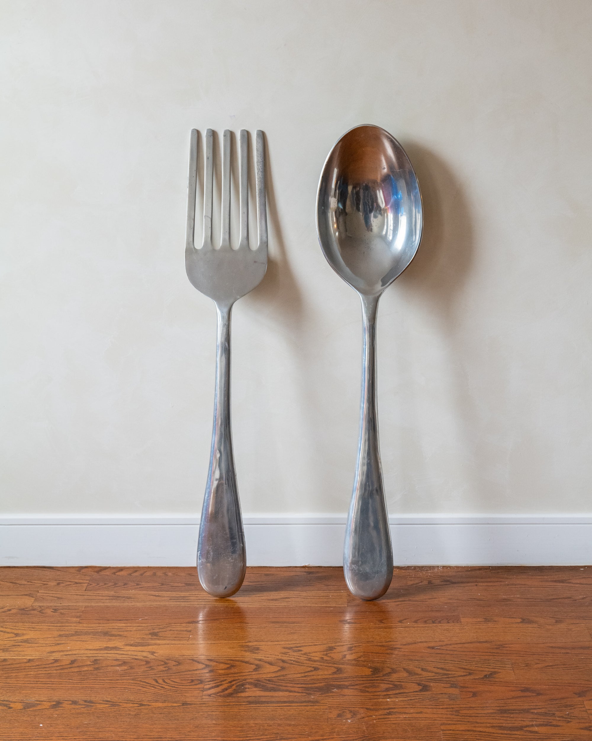 Large-Scale Fork & Spoon Sculpture by Curtis Jere