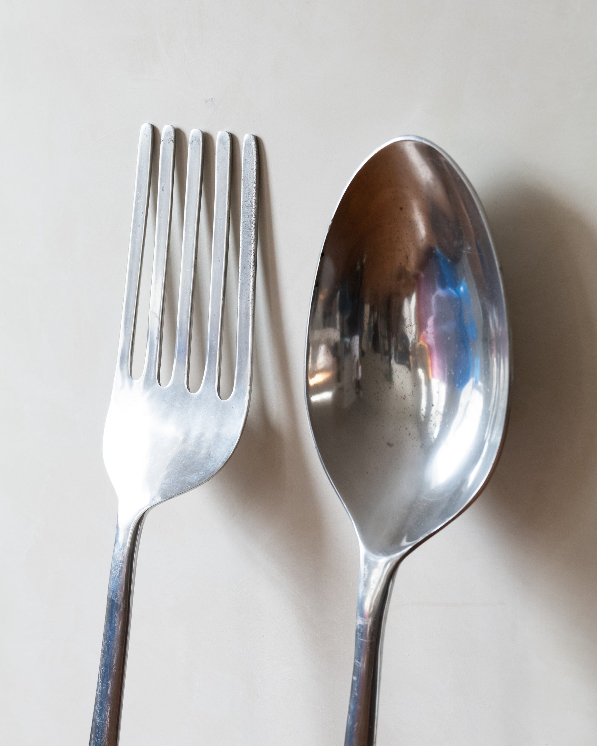 Large-Scale Fork & Spoon Sculpture by Curtis Jere