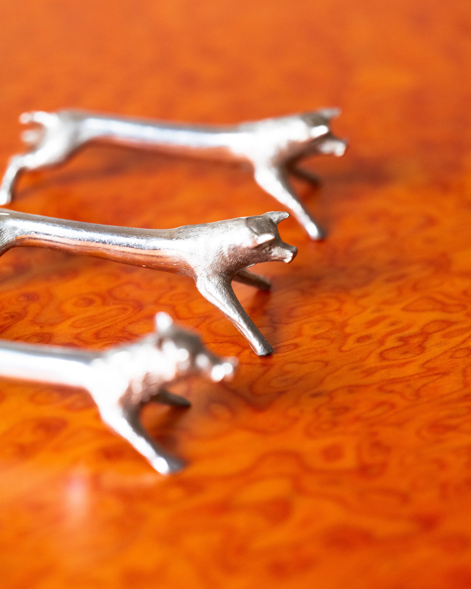 Antique French Chrome Knife Rests