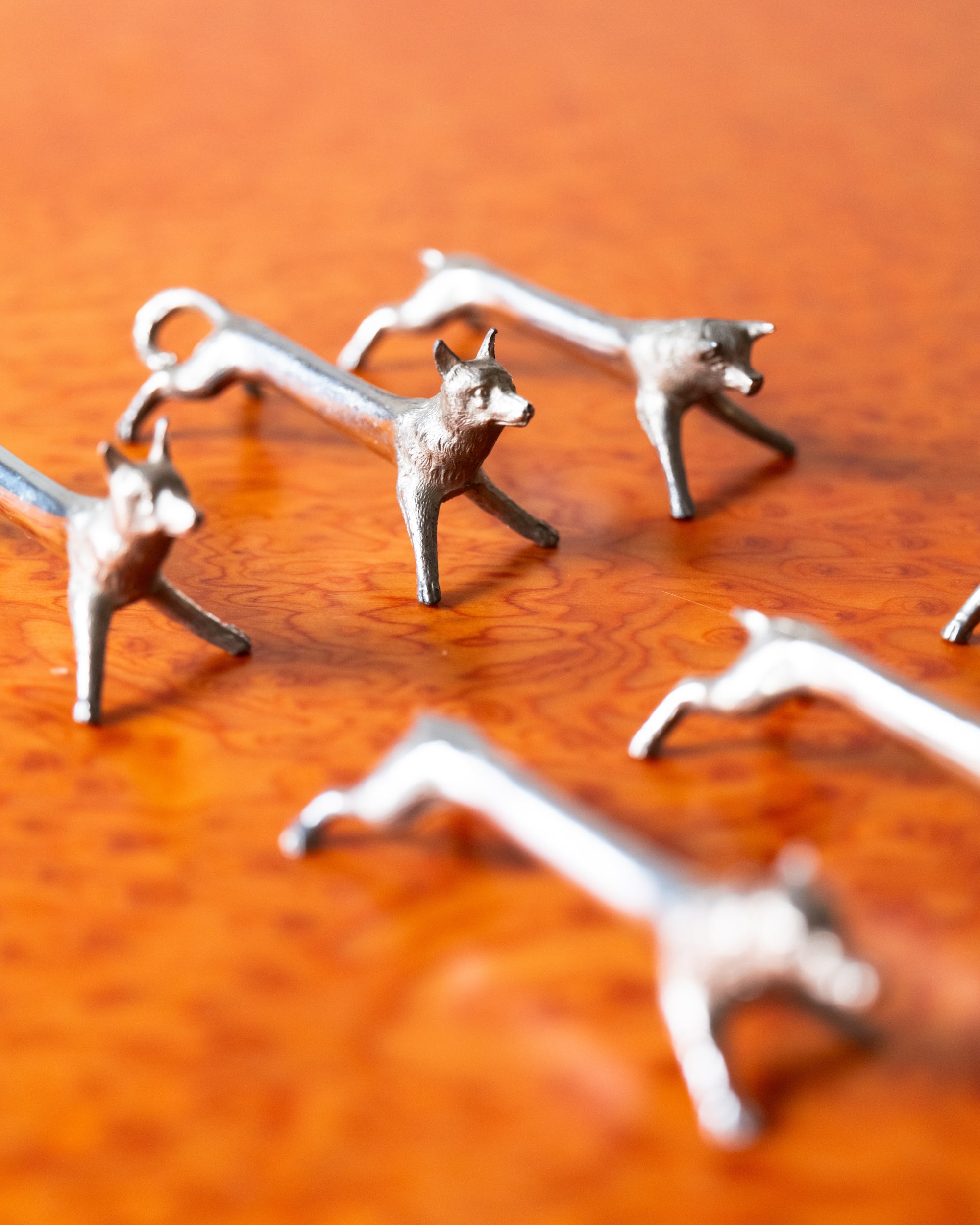 Antique French Chrome Knife Rests