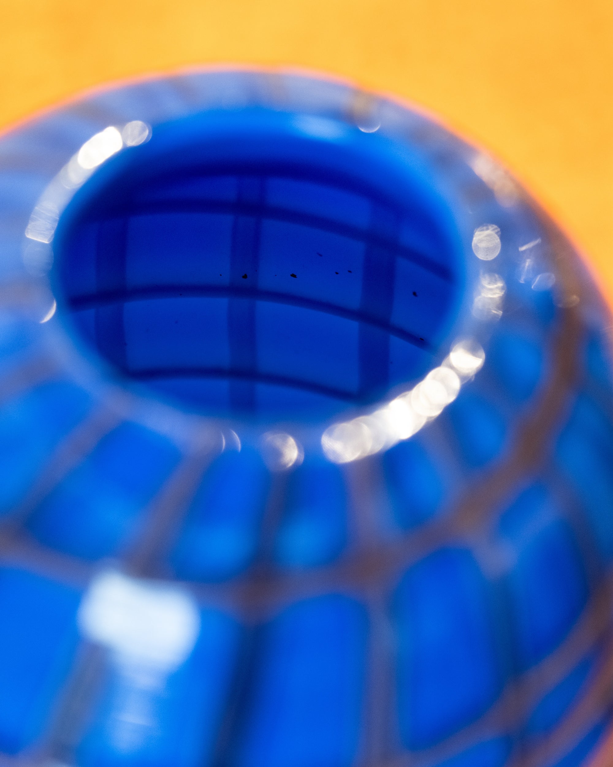 Opaque Cobalt Blue Glass Vase