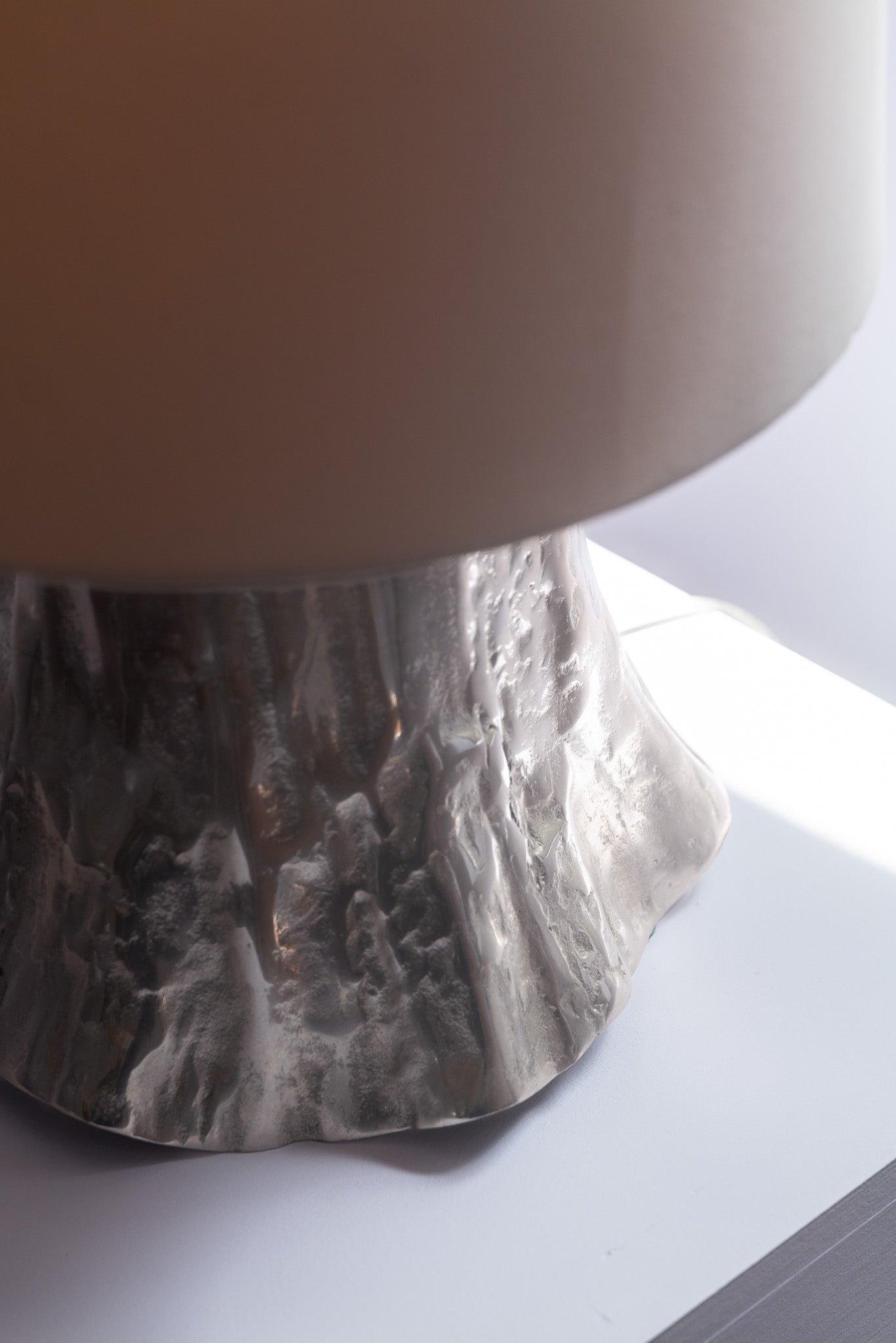 Sculptural Organic Metal Table Lamp