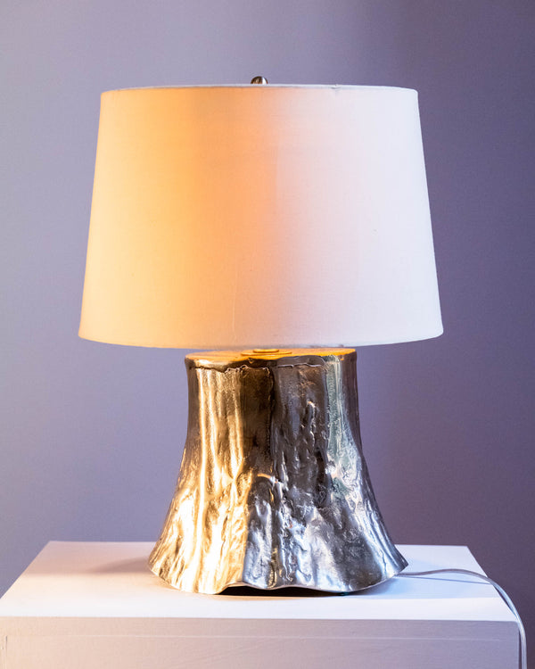 Sculptural Organic Metal Table Lamp