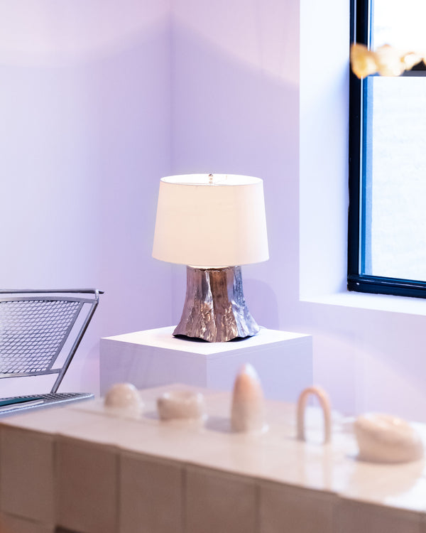 Sculptural Organic Metal Table Lamp