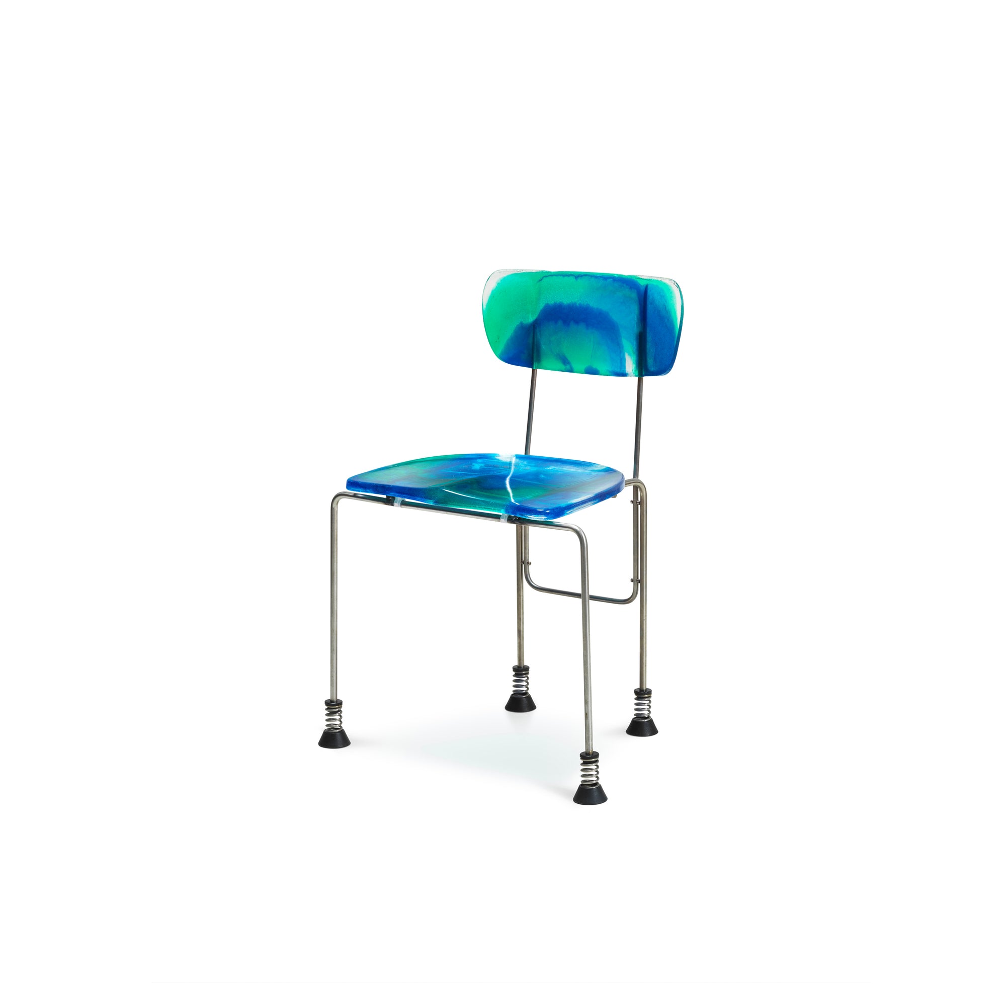 Meritalia® 543 Broadway 4-Leg Chair by Gaetano Pesce - Blue/Green