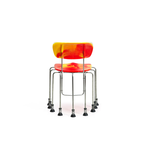 Meritalia® 543 Broadway 9-Leg Chair by Gaetano Pesce - Orange/Yellow