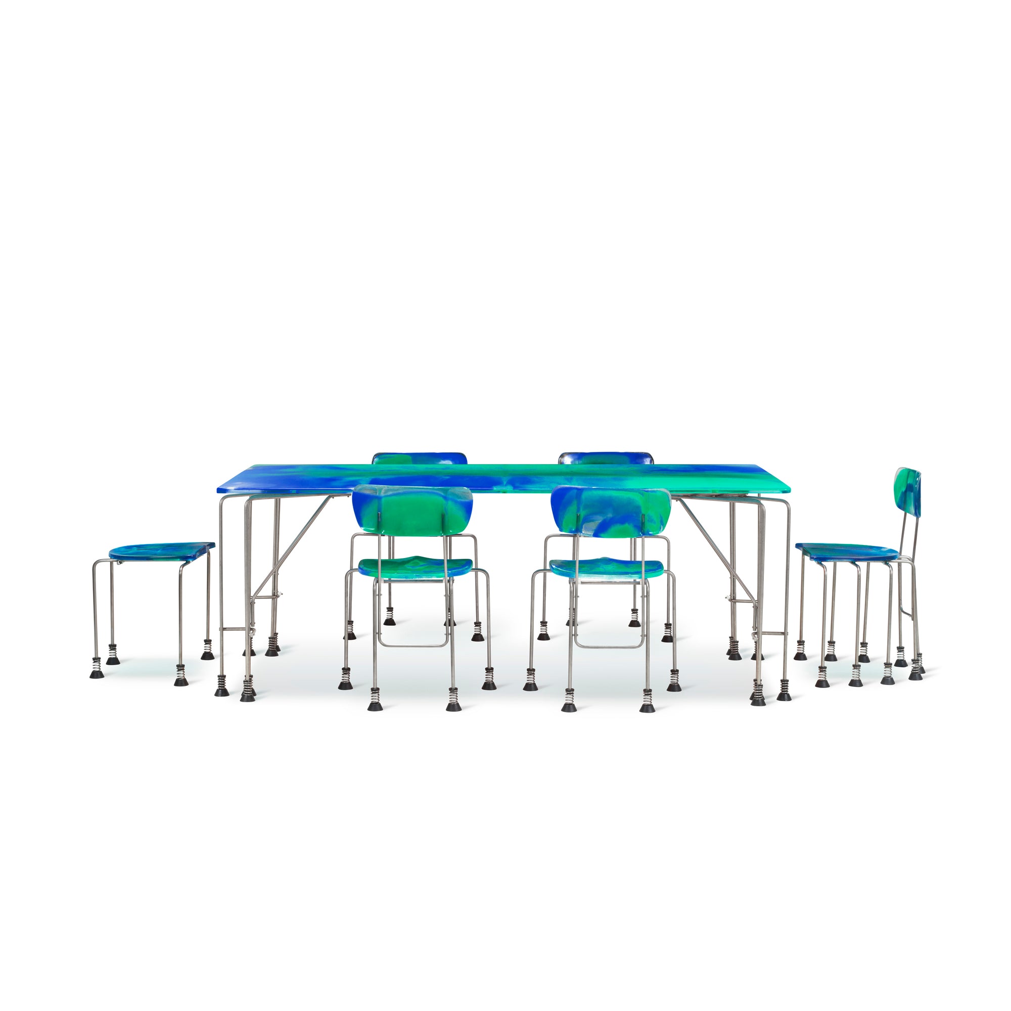 Meritalia® 543 Broadway Table by Gaetano Pesce - Blue/Green
