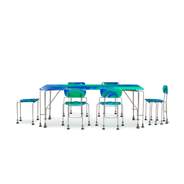 Meritalia® 543 Broadway Table by Gaetano Pesce - Blue/Green