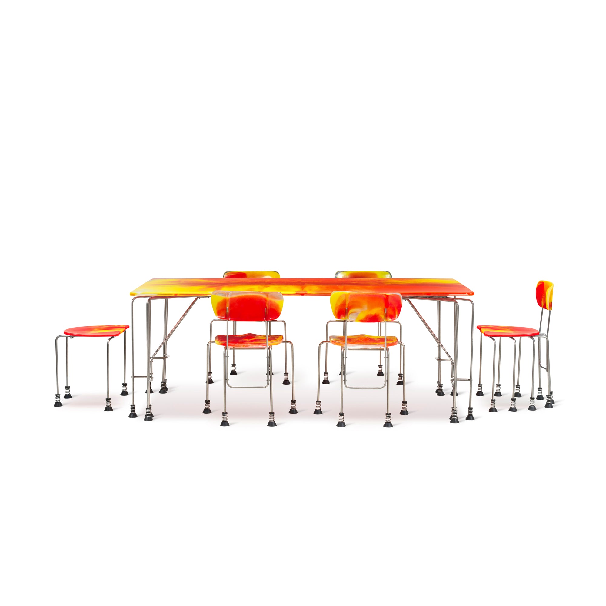 Meritalia® 543 Broadway Table by Gaetano Pesce - Orange/Yellow