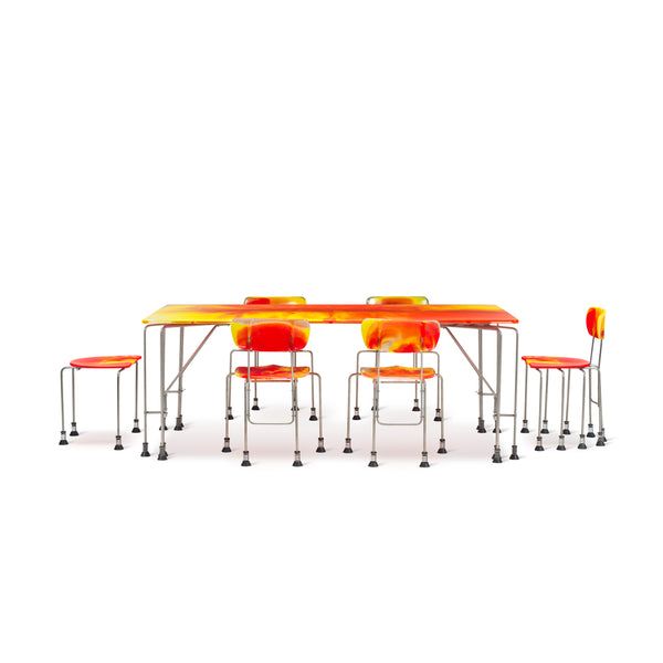Meritalia® 543 Broadway Table by Gaetano Pesce - Orange/Yellow