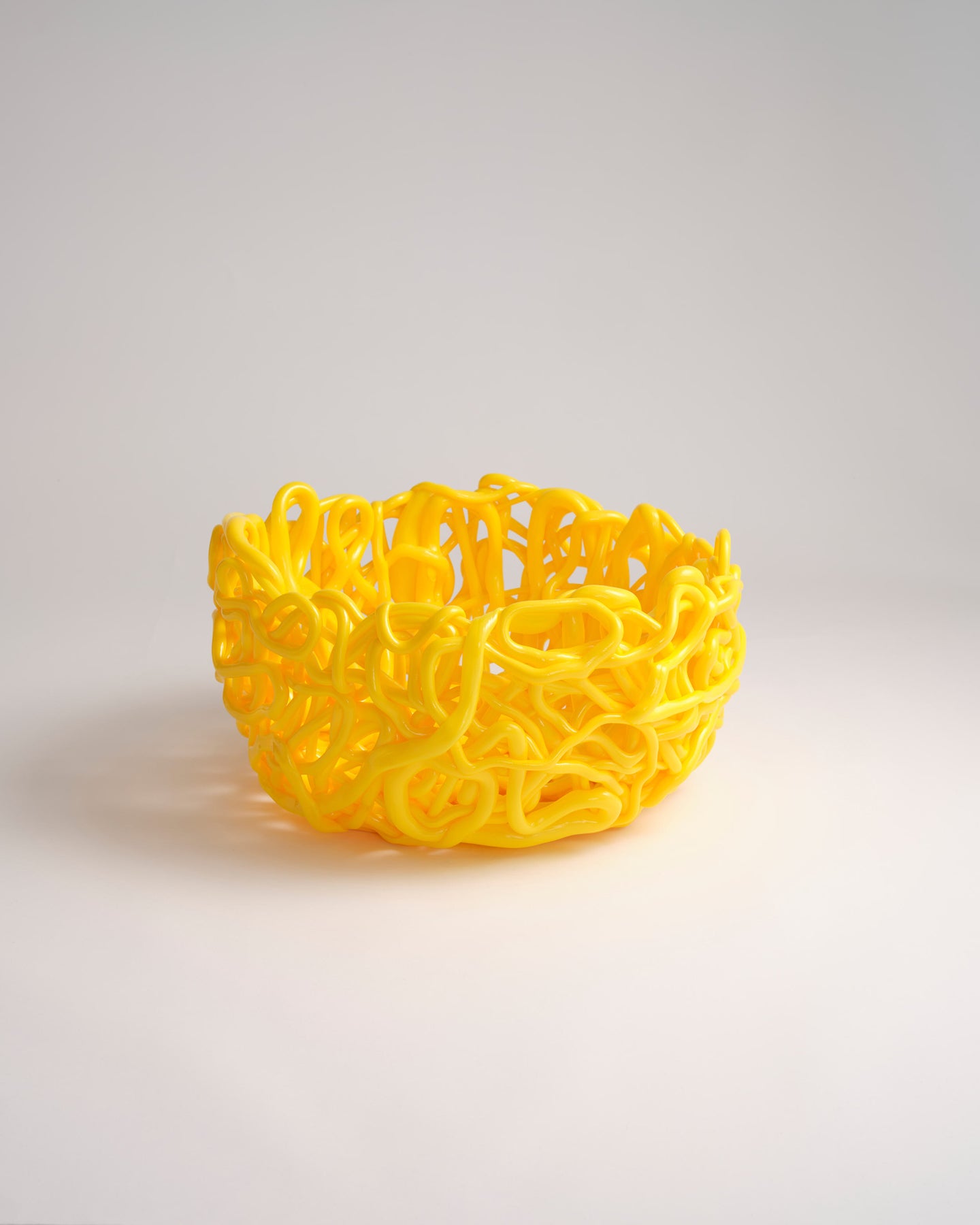 Meritalia Senzafine Medium Round Basket - Yellow