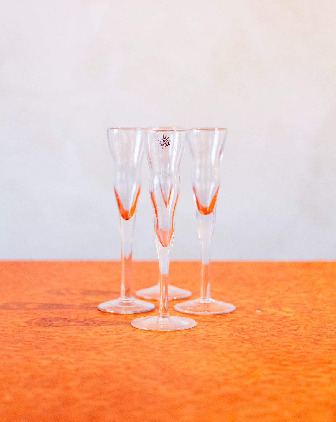 Set of 4 Twisted Stem Champagne Flutes