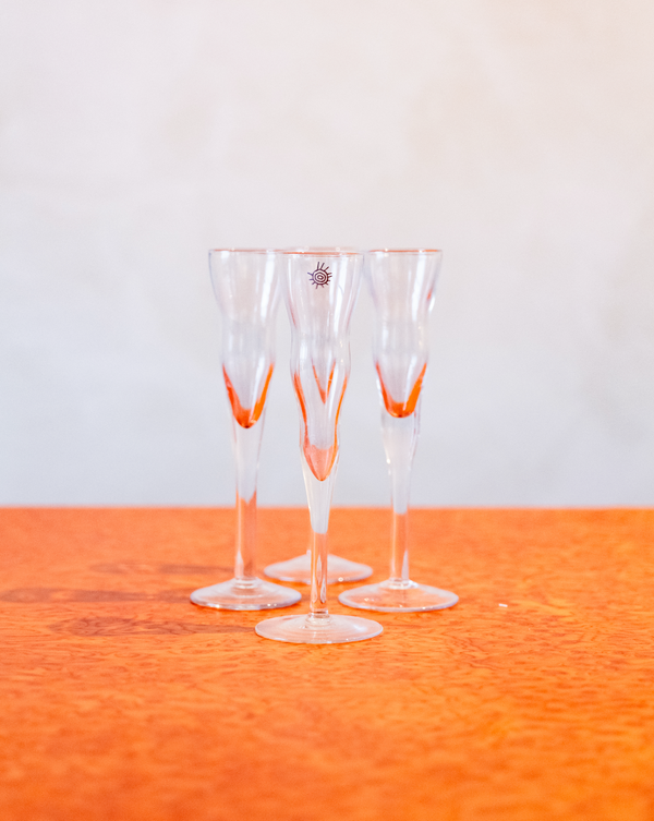 Set of 4 Twisted Stem Champagne Flutes