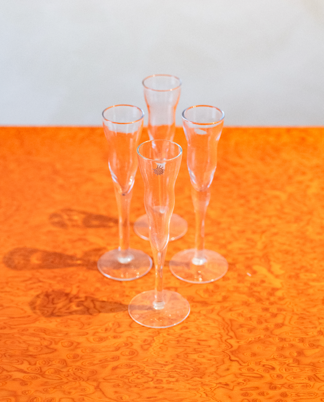 Set of 4 Twisted Stem Champagne Flutes
