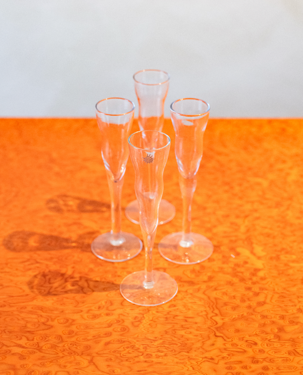 Set of 4 Twisted Stem Champagne Flutes