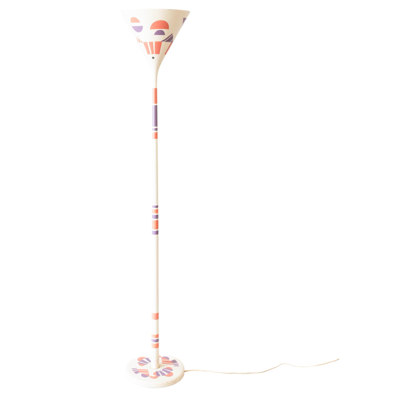 Midcentury Modern Painted Torchiere Floor Lamp