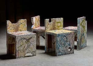 Automatic Writing Chairs I-IV by Lionel Jadot
