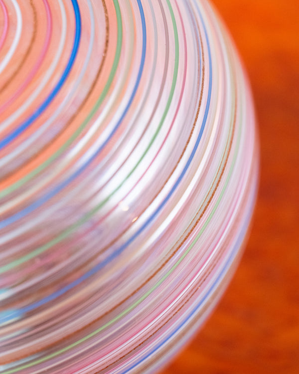 Candy Striped Glass Bottle